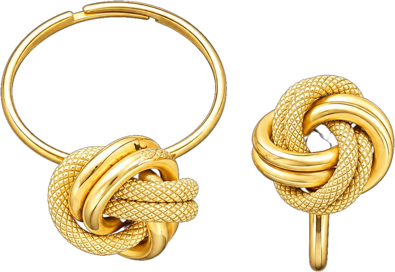 Bague N&oelig;ud plaqu&eacute; or 18K Jewelry Golden
