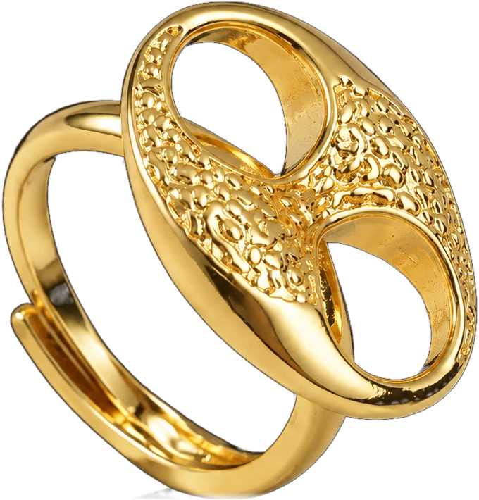 Bague Grain de caf&eacute; plaqu&eacute; or 18K Jewelry Golden